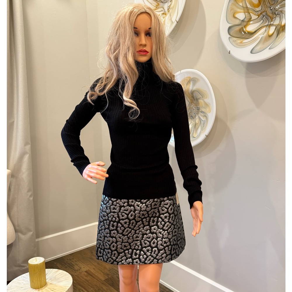 NEW MICHAEL KORS ANIMAL SILVER PRINT A-LINE SKIRT!
